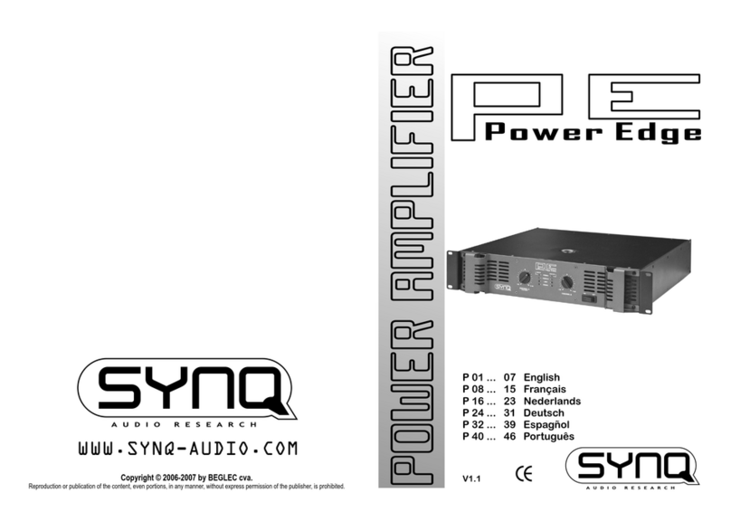 SYNQ AUDIO RESEARCH PE power edge User manual