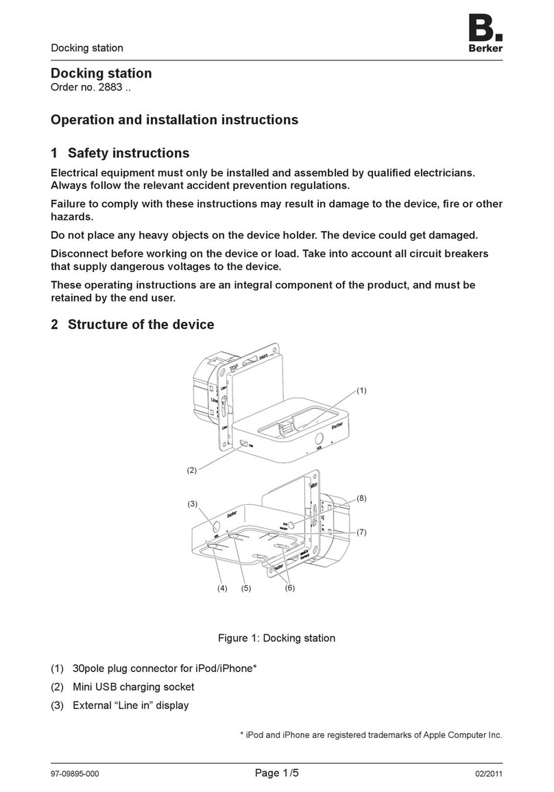 Berker 2883 Series Operation and installation instructions