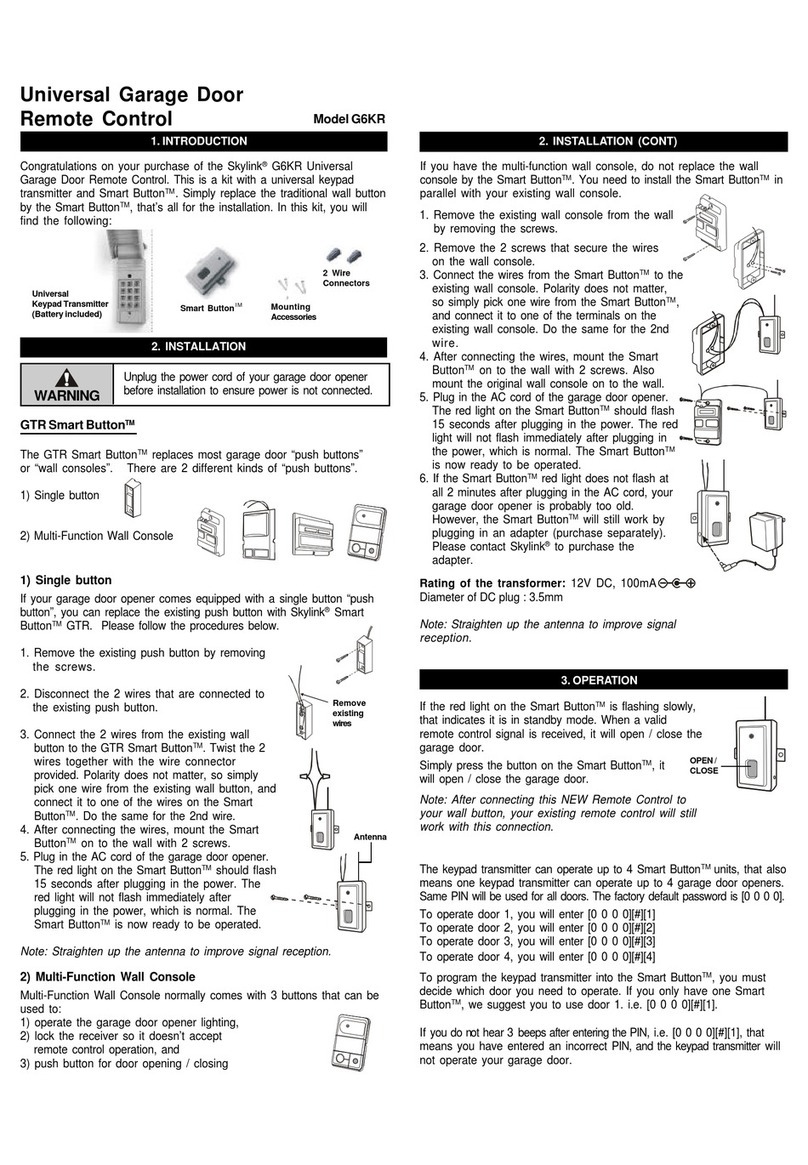 SkyLink G6KR User manual