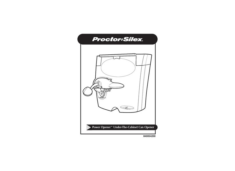 Proctor-Silex Power Opener User manual