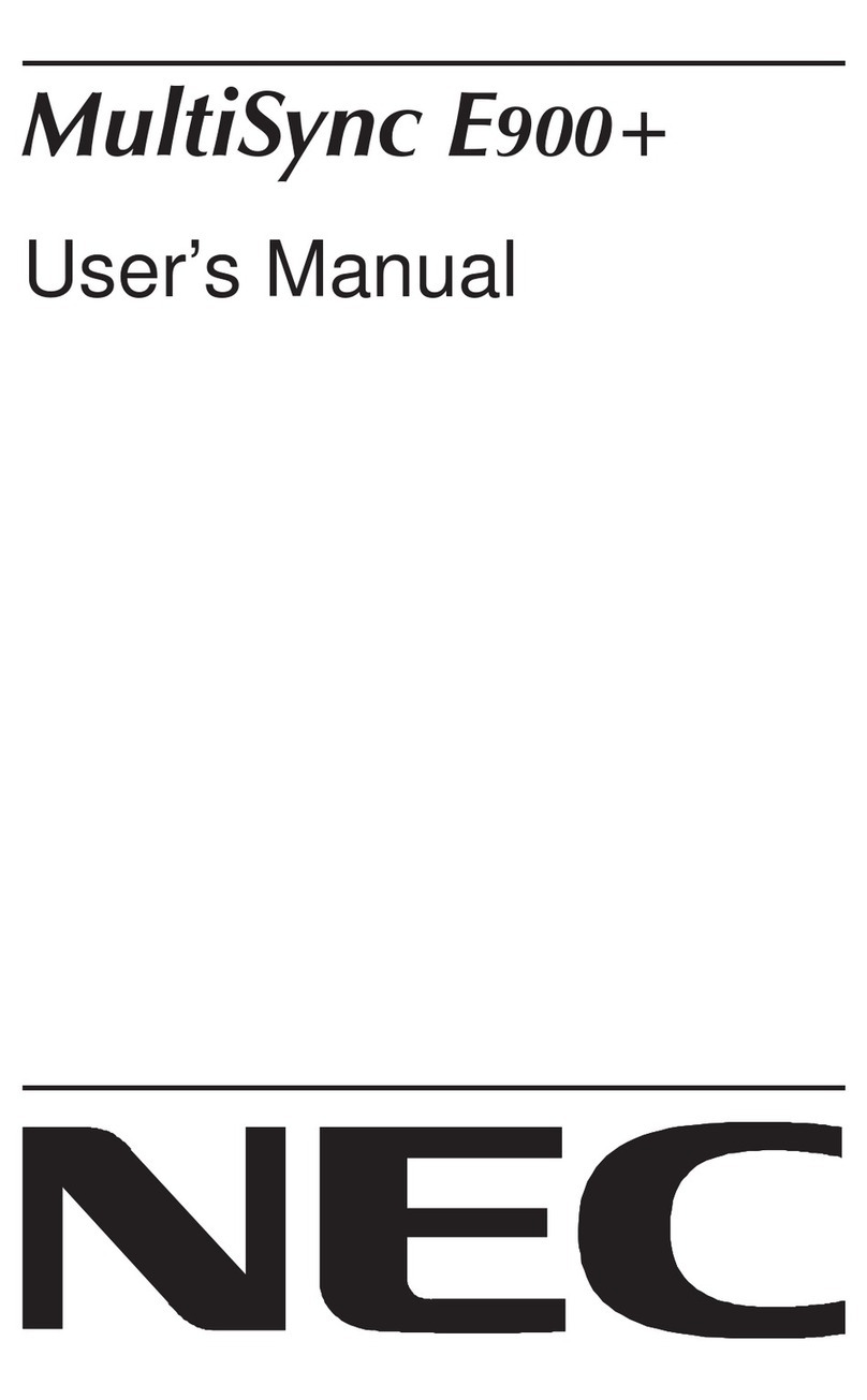 NEC MULTISYNC E900+ User manual
