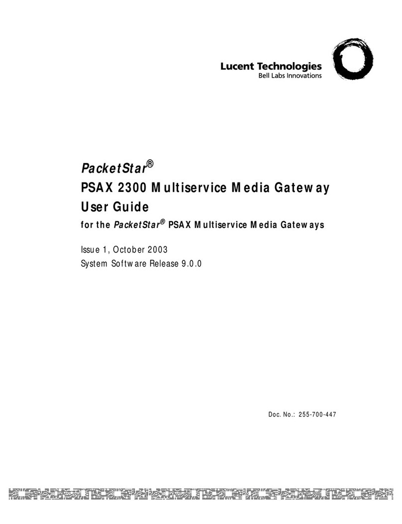 Lucent Technologies PacketStar PSAX 2300 User manual Lucent Technologies PacketStar PSAX 2300 User manual