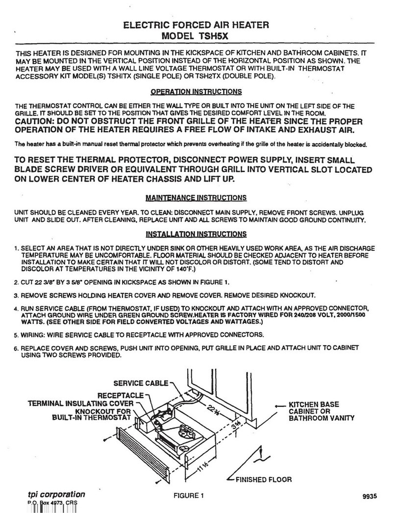 TPI TSH5X User manual