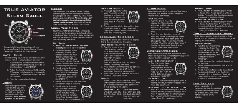 Scheyden true aviator steam gauge user manual