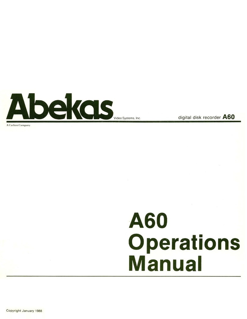Abekas A60 Operation manual Abekas A60 Operation manual