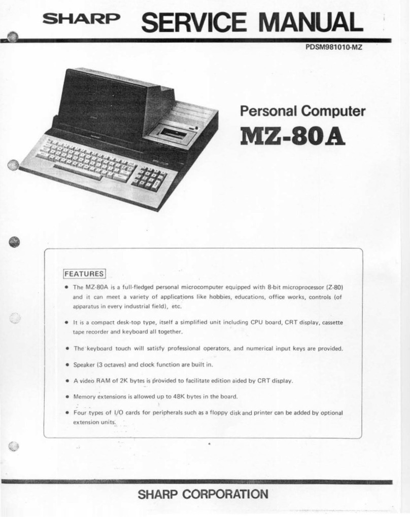 Sharp MZ-80A User manual
