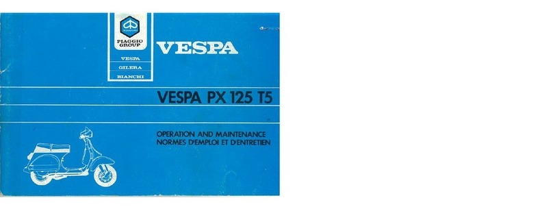 VESPA PX 125 T5 Installation guide VESPA PX 125 T5 Installation guide