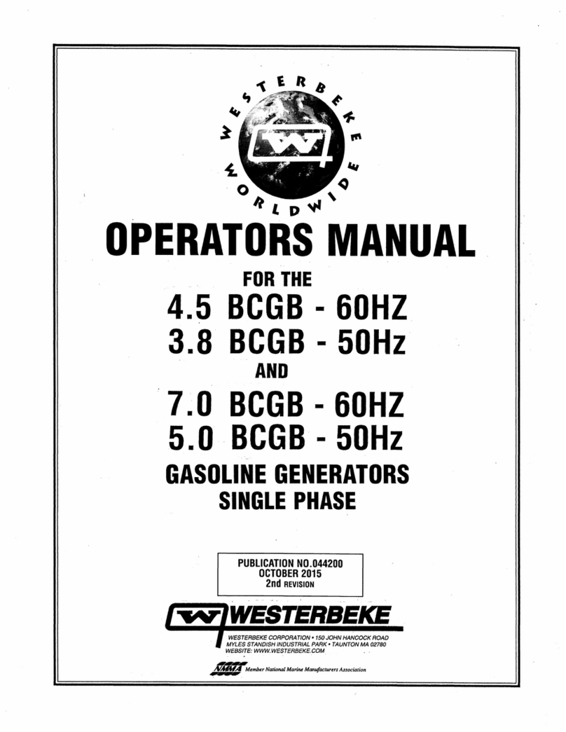 Westerbeke 4.5 BCGB - 60HZ Operator's manual