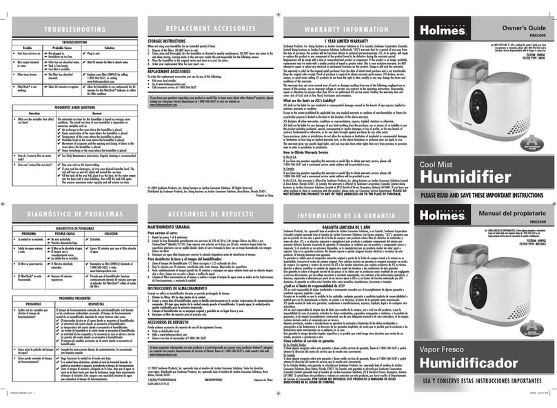 Holmes HM2409 owner's guide