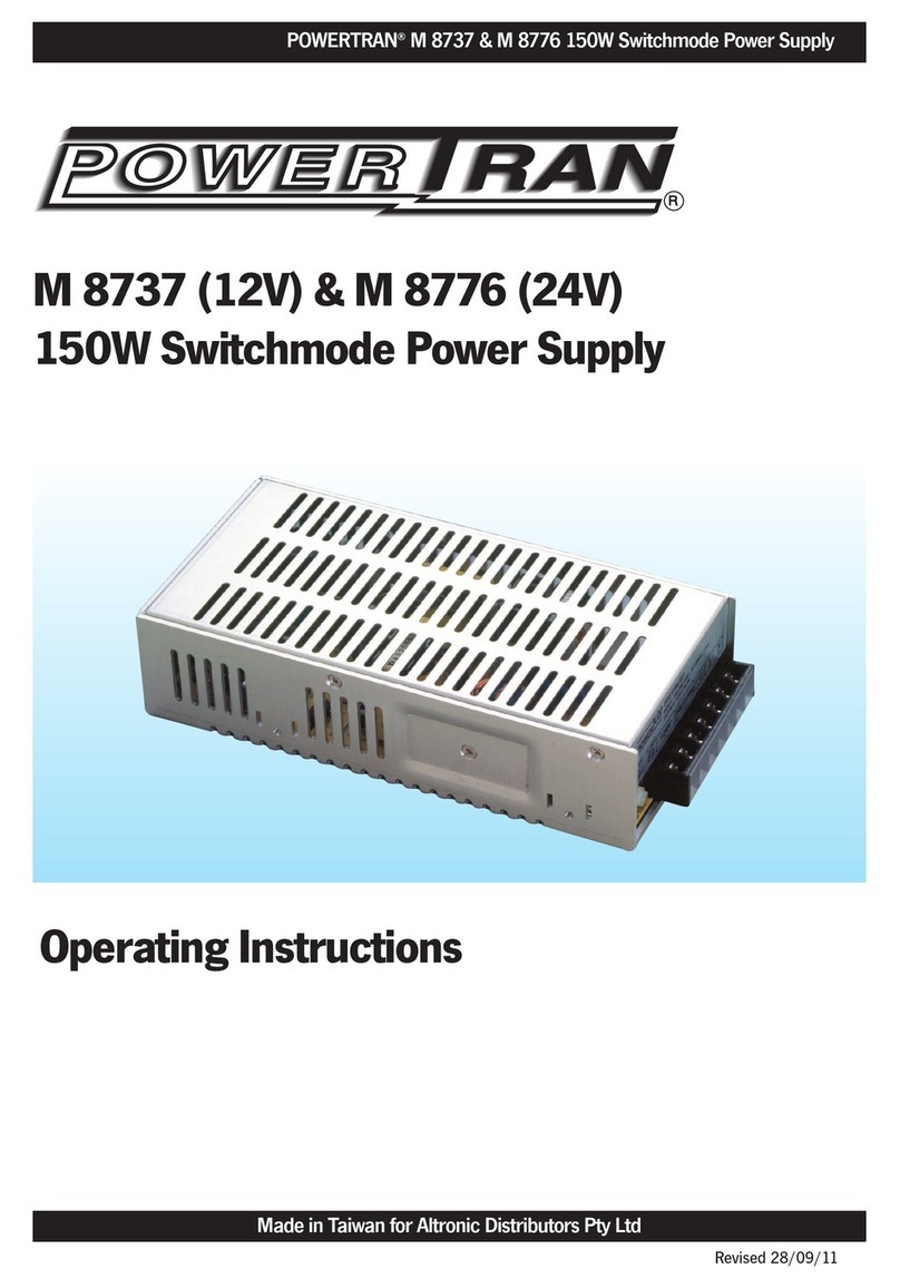PowerTran M 8737 operating instructions