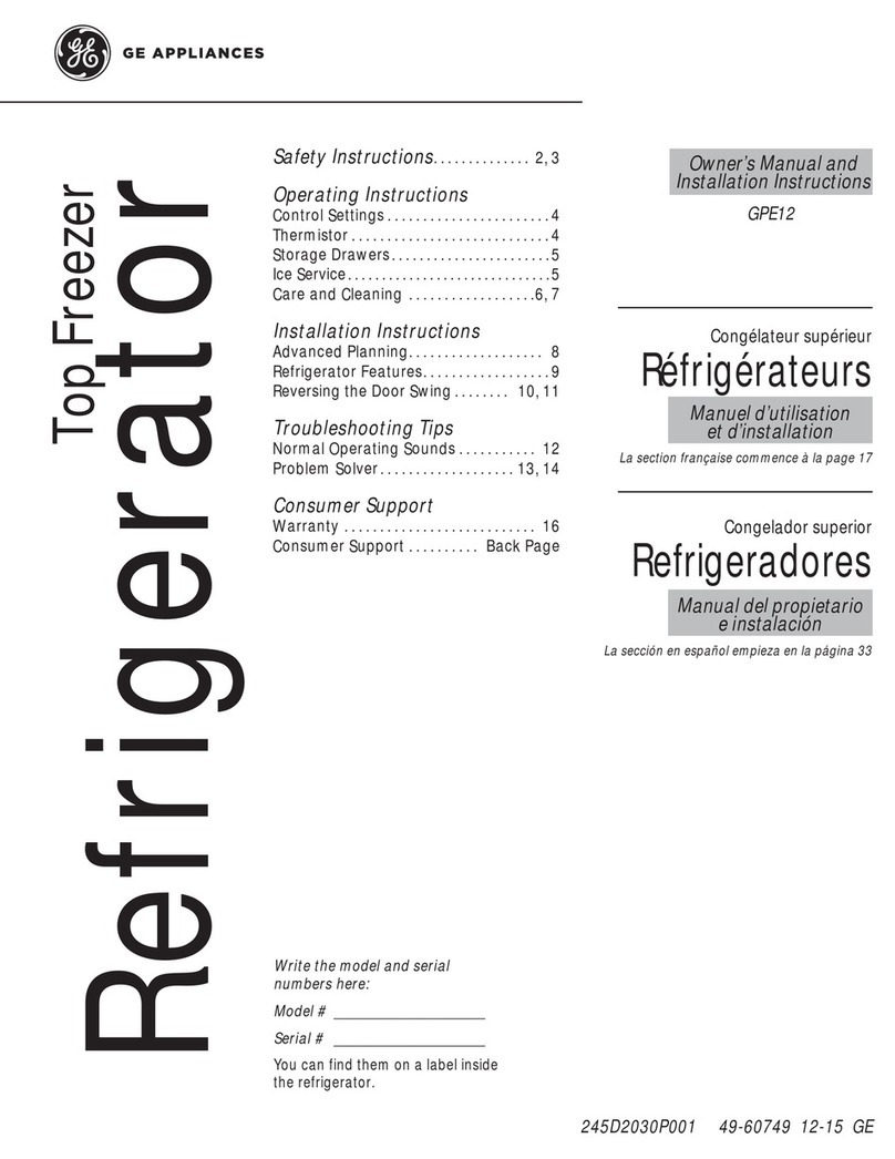 GEAppliances GPE12 Operating instructions