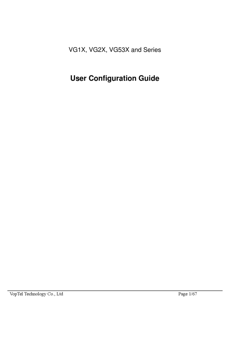 Voptel Technology VG1X User configuration guide