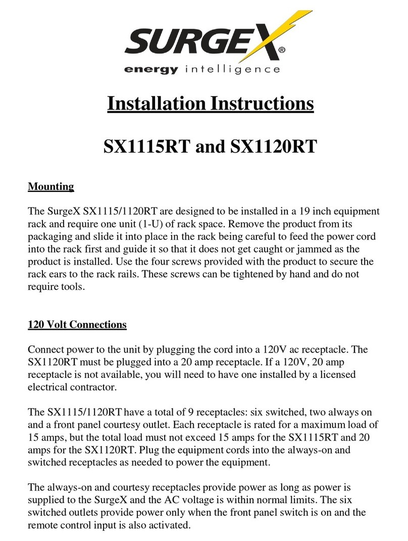 SurgeX SX1115RT installation instructions