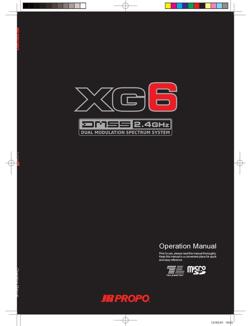 JR ProPo XG6 Operation manual