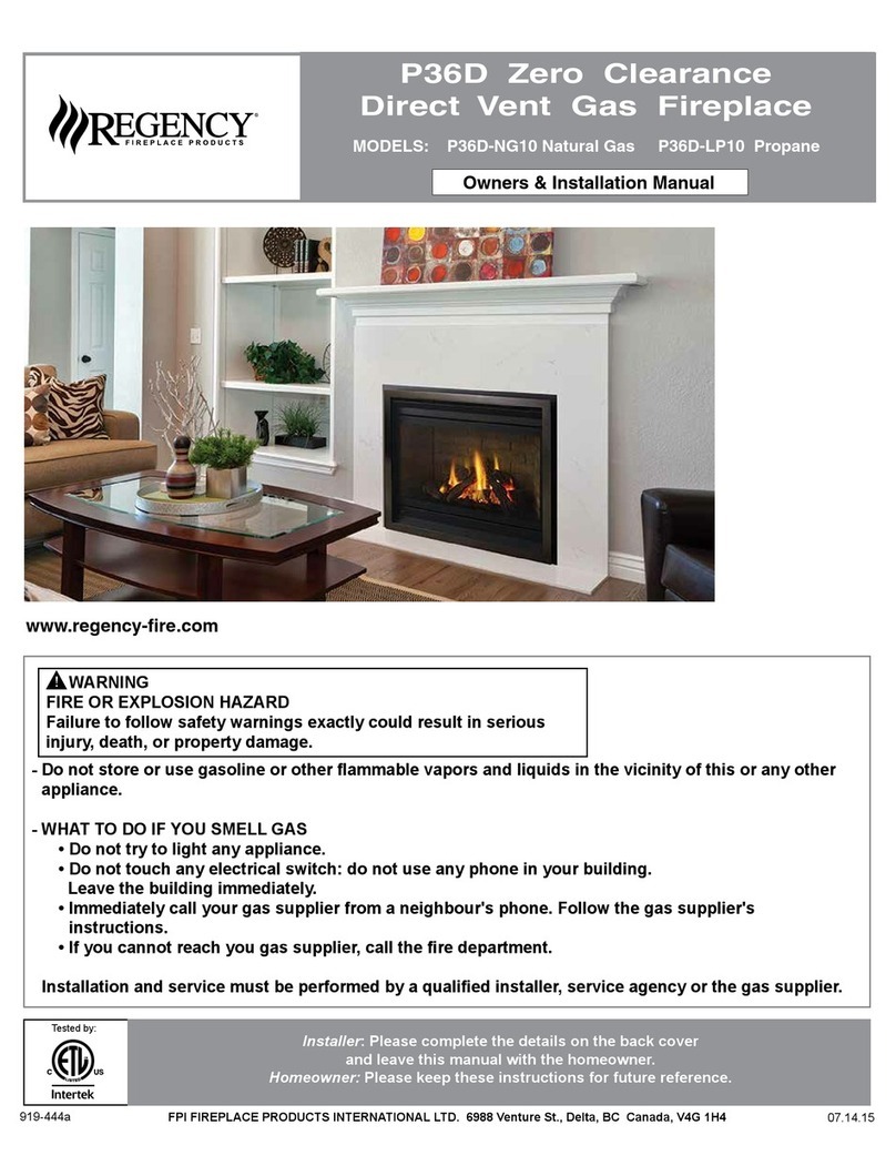 Regency P36D-LP10 Quick start guide