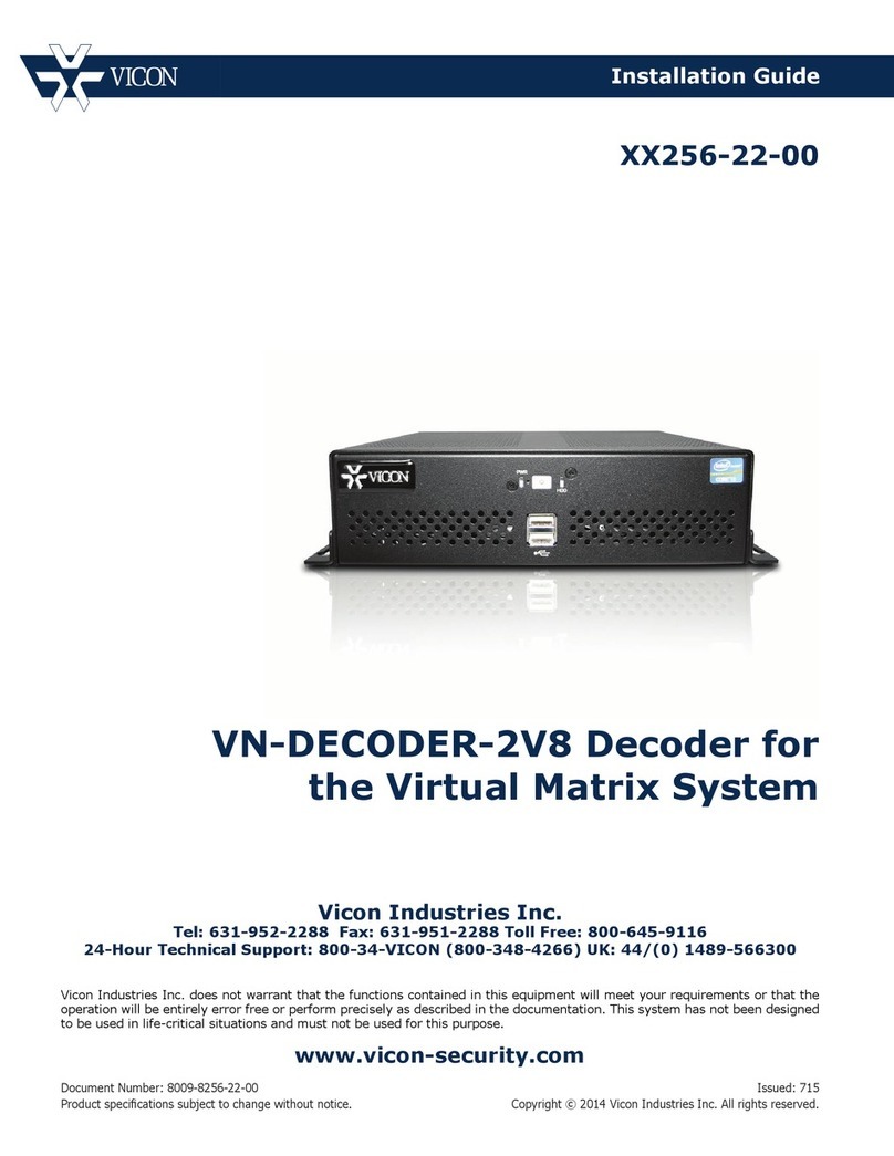 Vicon VN-DECODER-2V8 User manual Vicon VN-DECODER-2V8 User manual