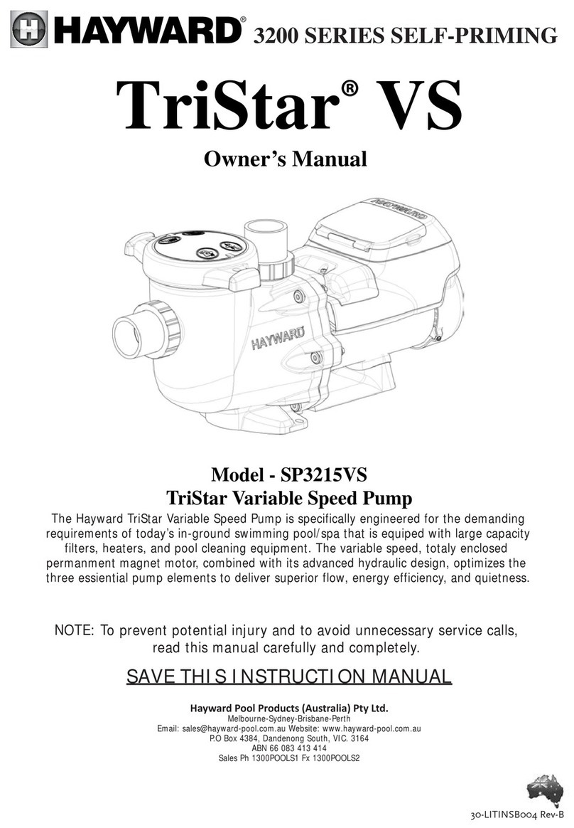 Hayward TriStar VS SP3215VS owner's manual