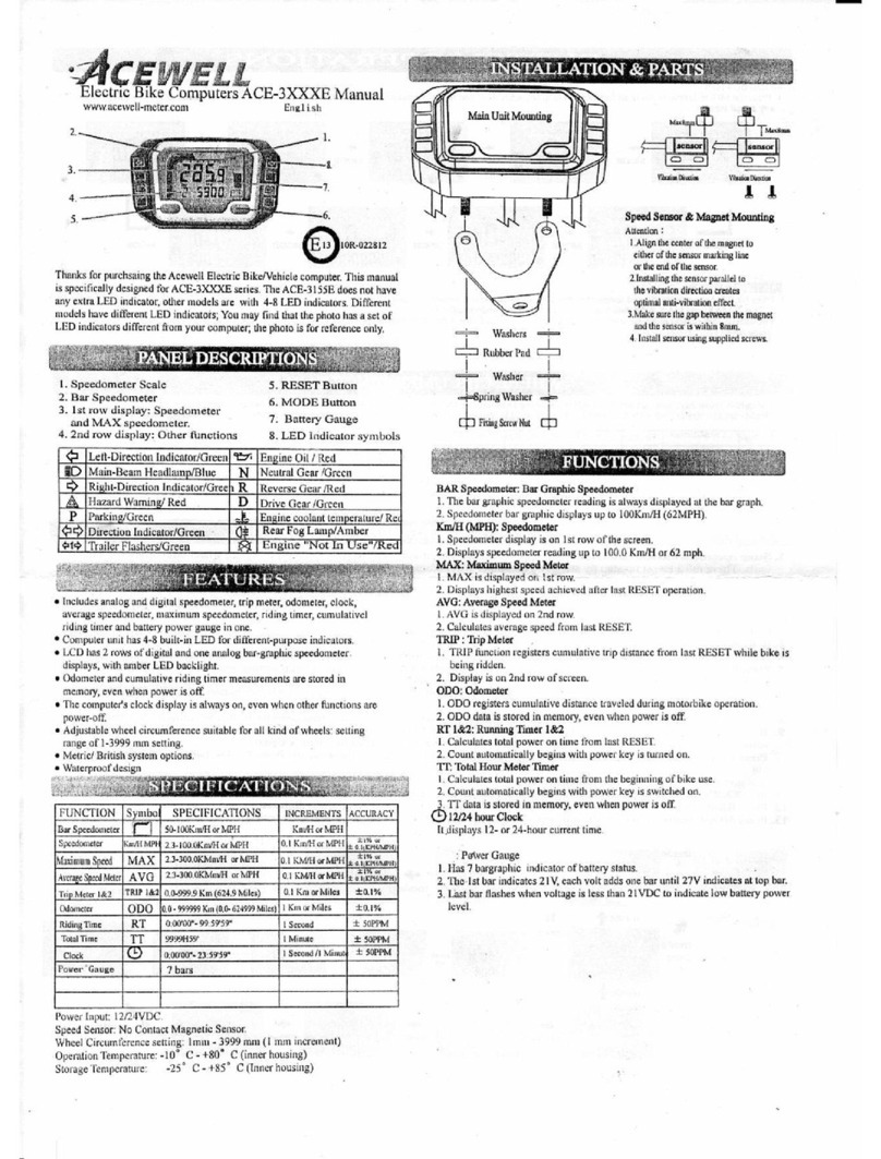Acewell ACE-3155E instruction manual
