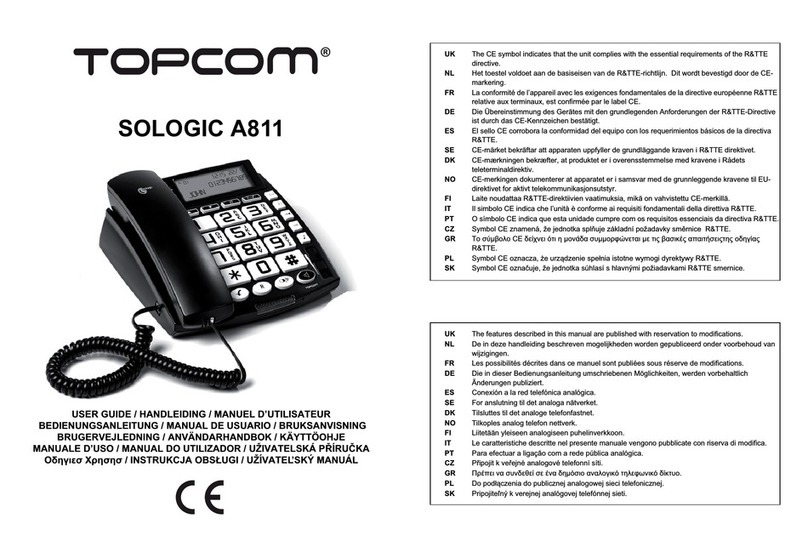 Topcom SOLOGIC A811 User manual Topcom SOLOGIC A811 User manual