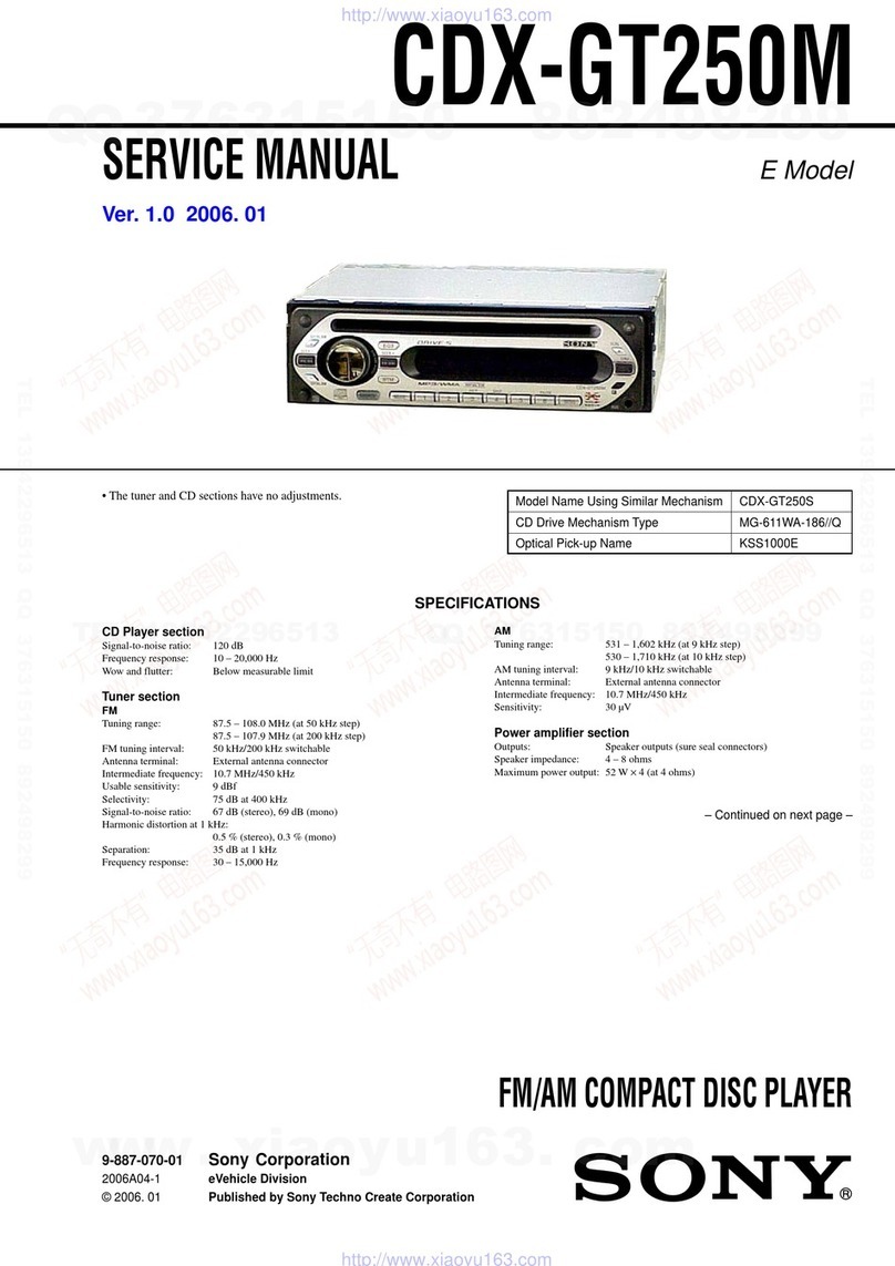 Sony CDX-GT250M Service manual
