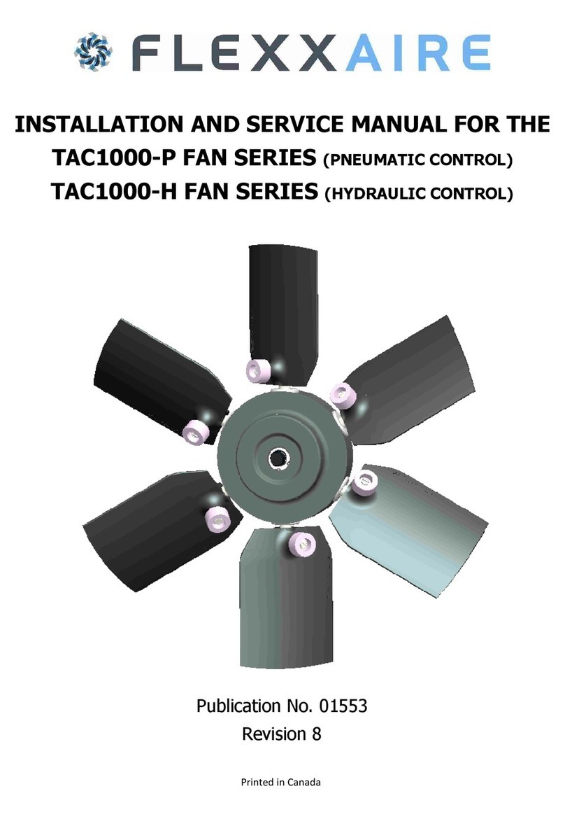 Flexxaire TAC1000-P series Installation and service manual