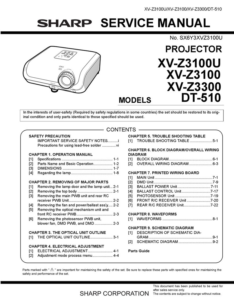 Sharp XV-Z3100U User manual