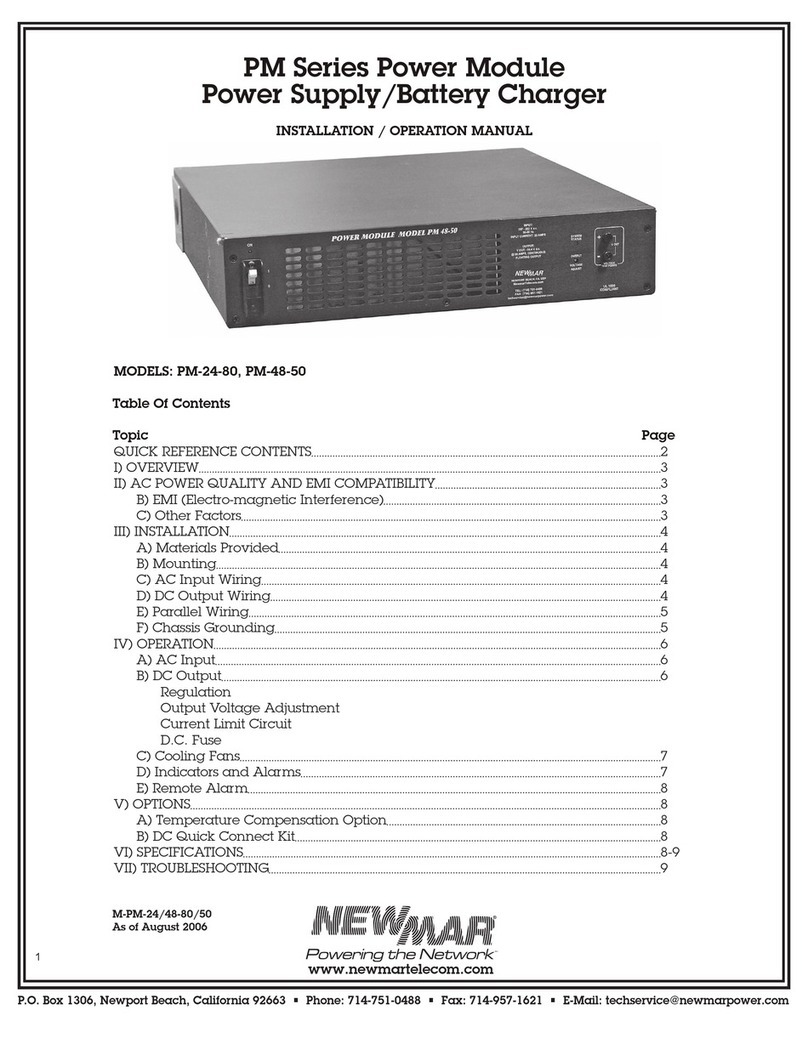 NewMar PM-24-80 Installation and operation manual NewMar PM-24-80 Installation and operation manual