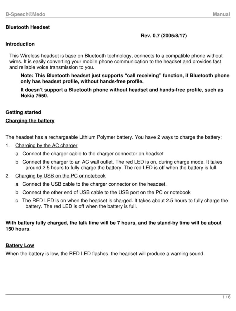 B-Speech Medo User manual
