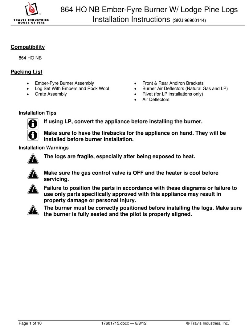 Travis Industries 864 HO NB User manual Travis Industries 864 HO NB User manual