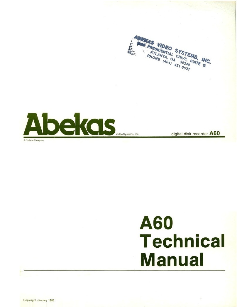 Abekas A60 Technical manual