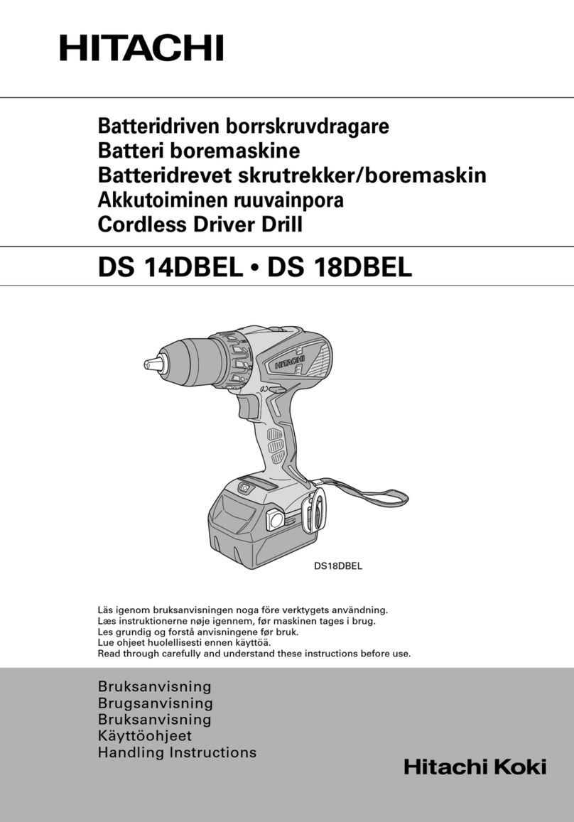 Hitachi DS 18DBEL Handling instructions