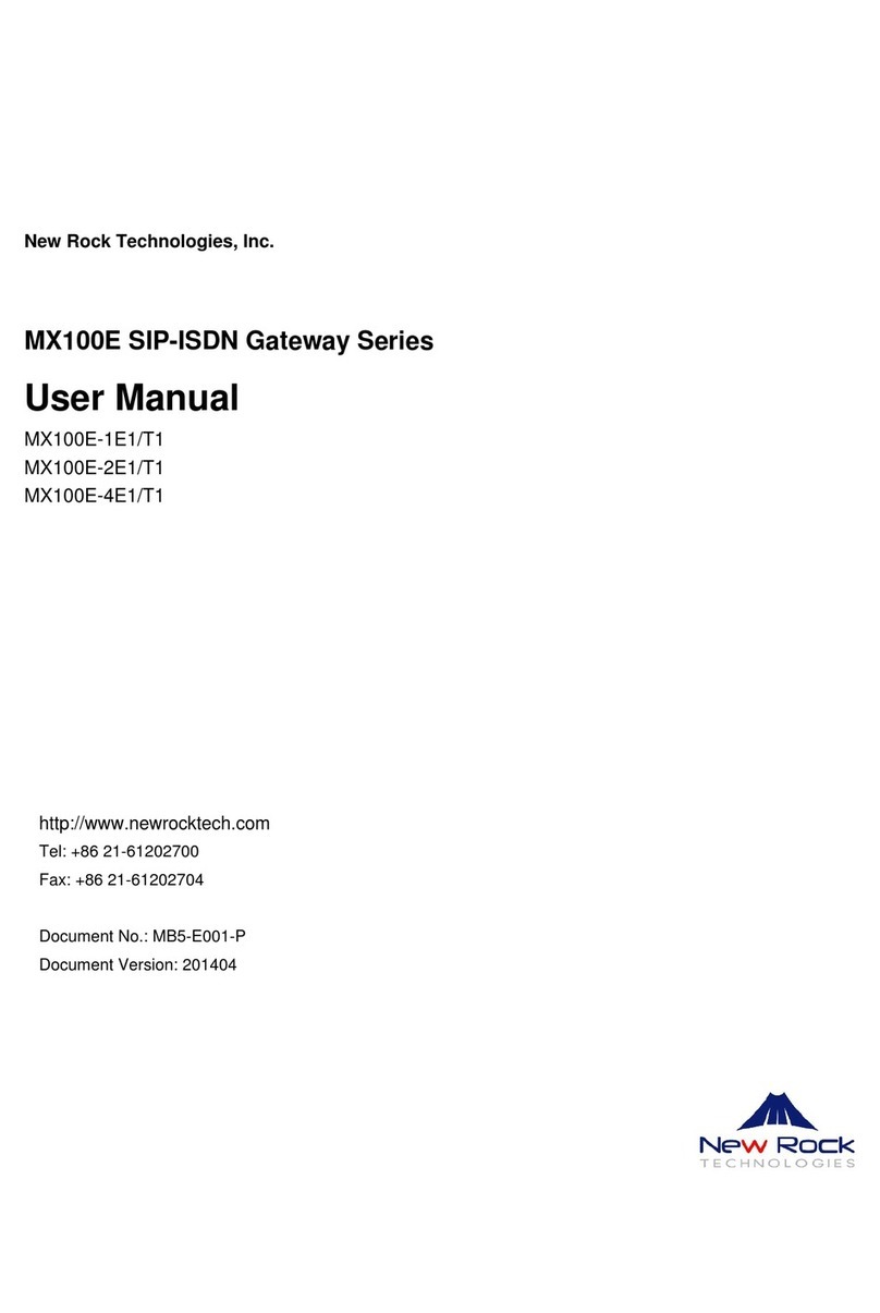 New Rock Technologies MX100E Series User manual