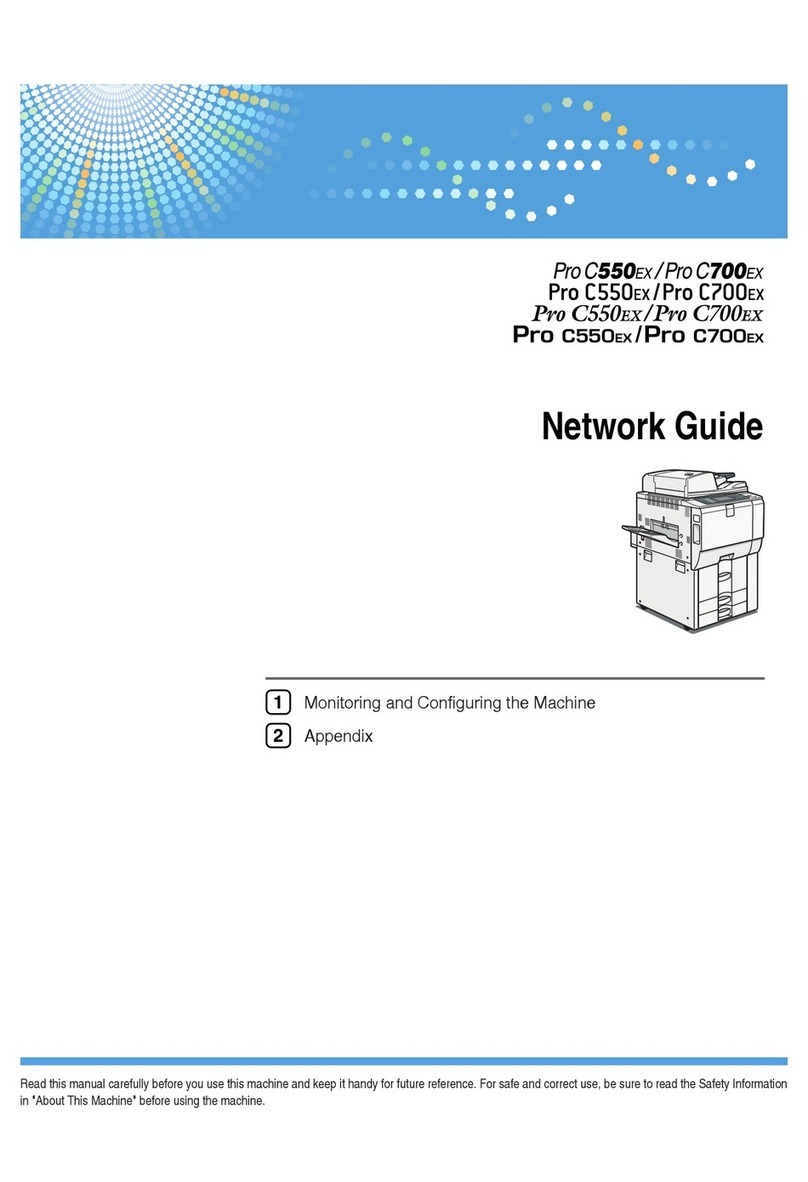 Ricoh Pro C550EX Installation and maintenance instructions
