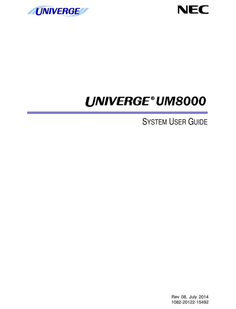 NEC Univerge UM8000 User manual