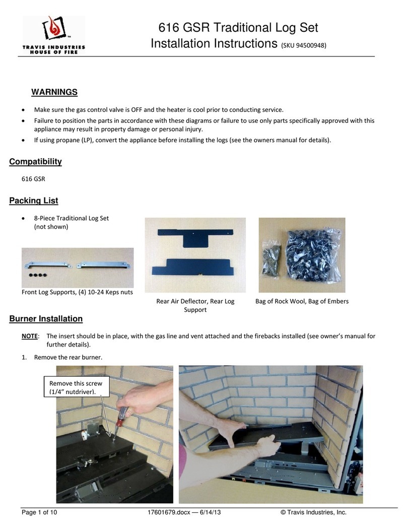 Travis Industries 616 GSR installation instructions Travis Industries 616 GSR installation instructions