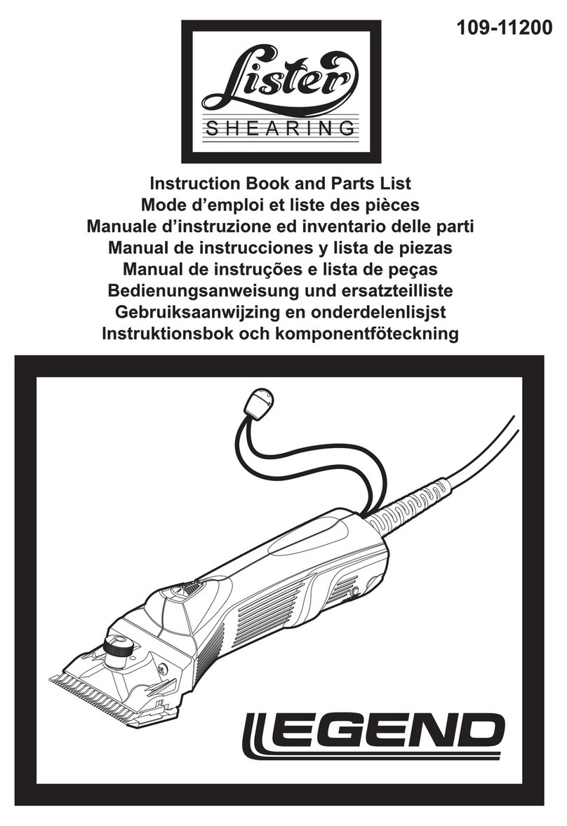Lister Legend Instruction book and parts list