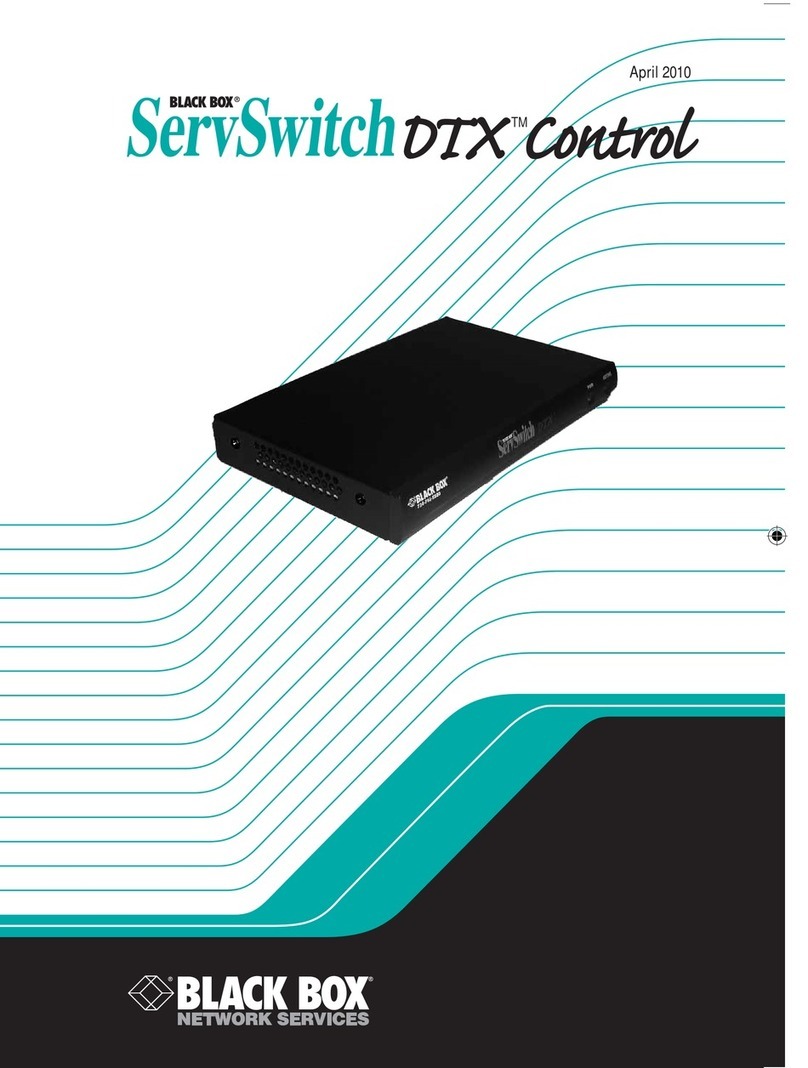 Black Box ServSwitch DTX Control User manual Black Box ServSwitch DTX Control User manual