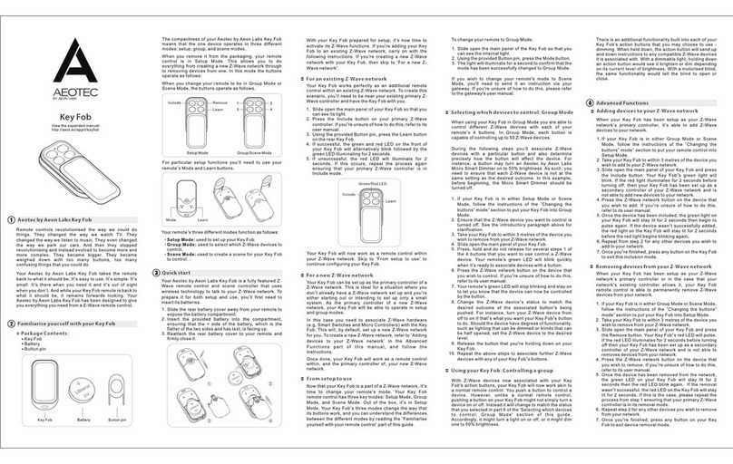 Aeotec Key Fob User manual