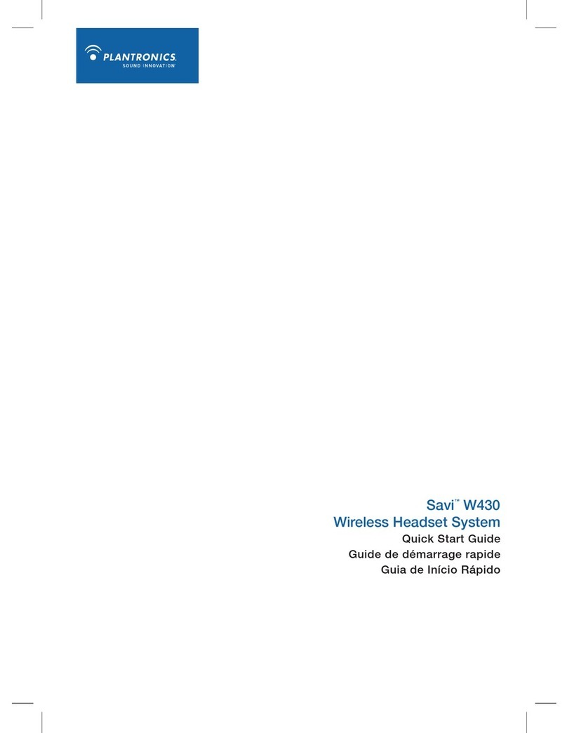 Plantronics W430 User manual