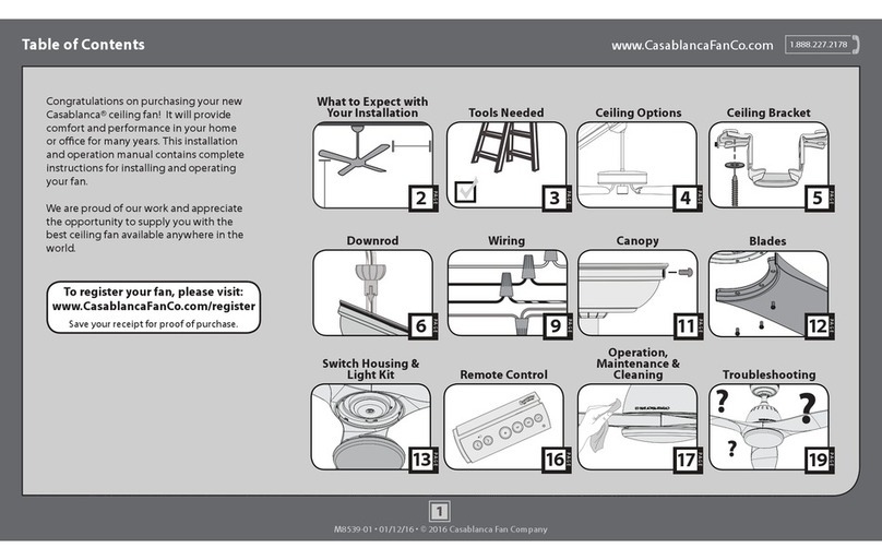 Casablanca M8539-01 User manual
