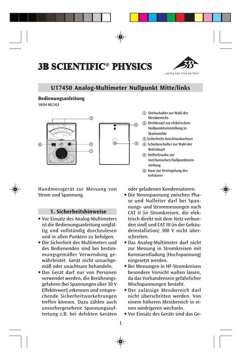 3B SCIENTIFIC PHYSICS U17450 User manual