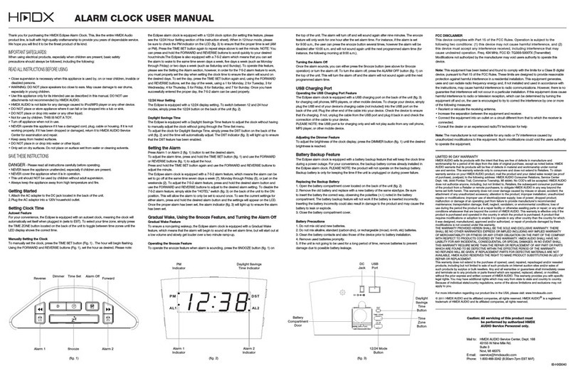 HMDX Eclipse user manual
