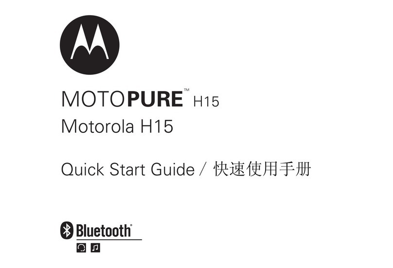 Motorola MOTOPURE H15 User manual Motorola MOTOPURE H15 User manual
