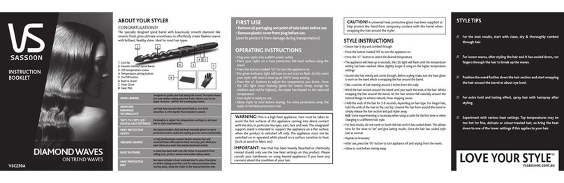 Vidal Sassoon DIAMOND WAVES VSC230A User manual Vidal Sassoon DIAMOND WAVES VSC230A User manual