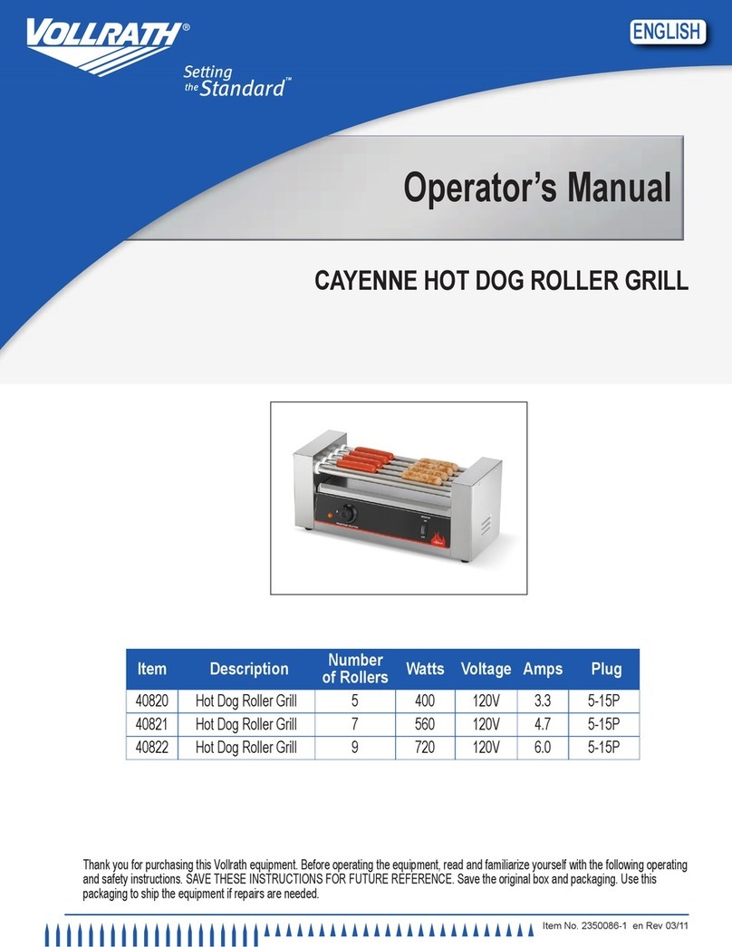 Vollrath 40820 User manual