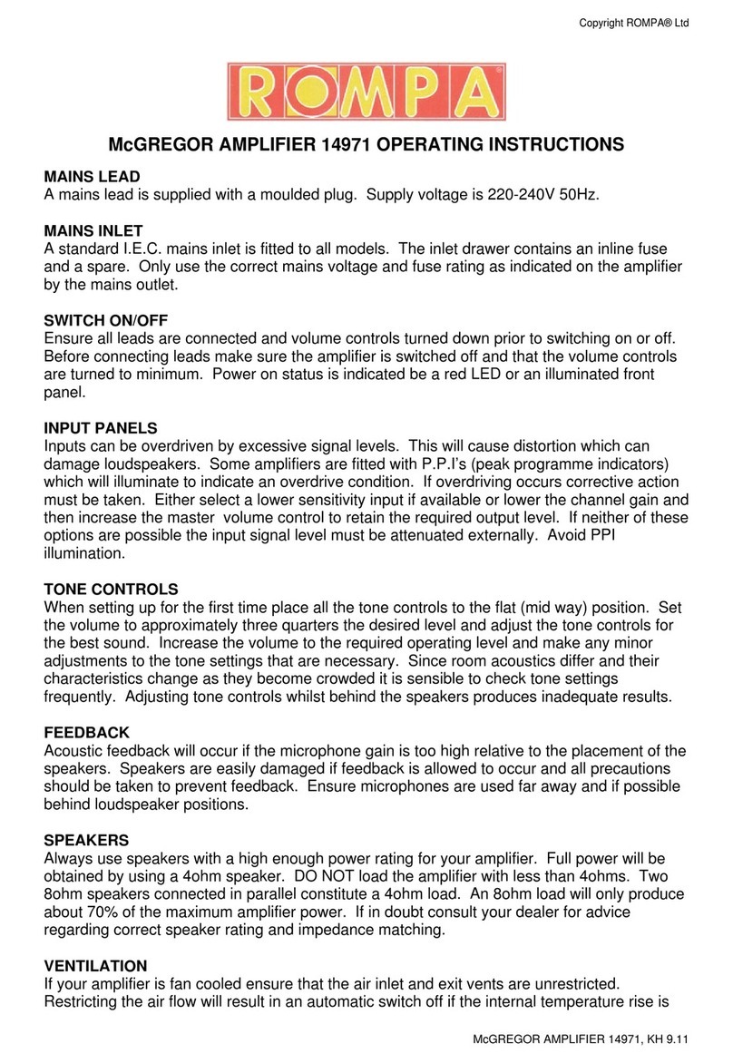 McGREGOR 14971 User manual