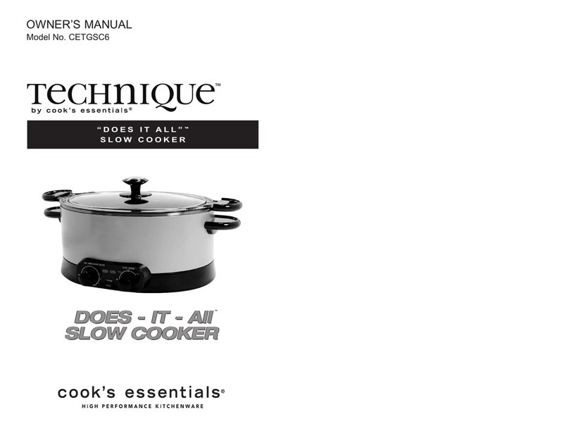 Cook's essentials Technique CETGSC6 owner's manual