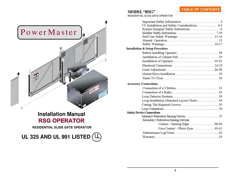 Power Master RSG installation manual Power Master RSG installation manual