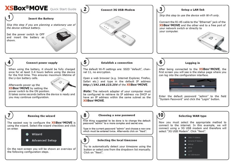 4G Systems XSBox MOVE quick start guide