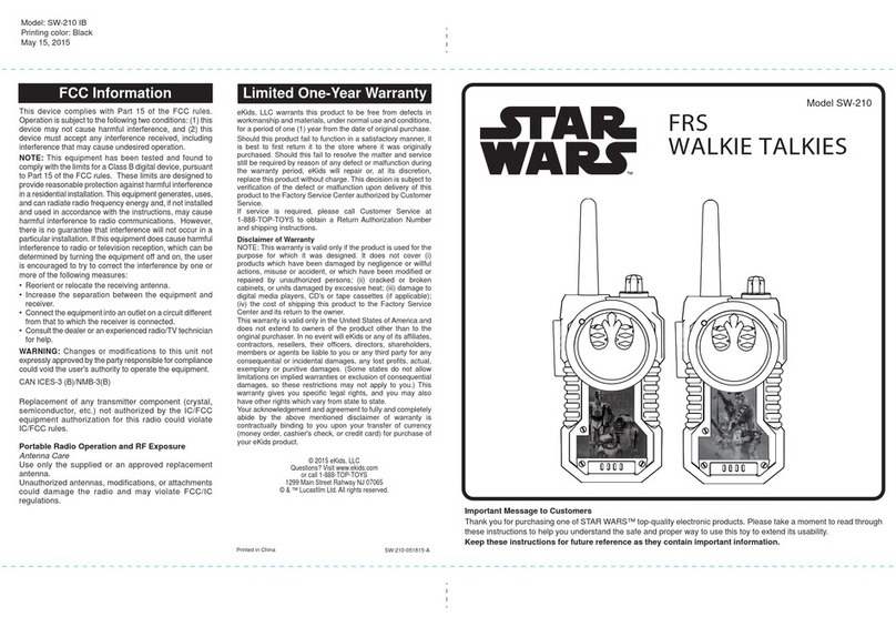 eKids Star Wars SW-210 manual